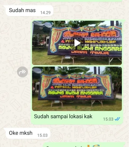 Pengiriman Papan Bunga Tembarak